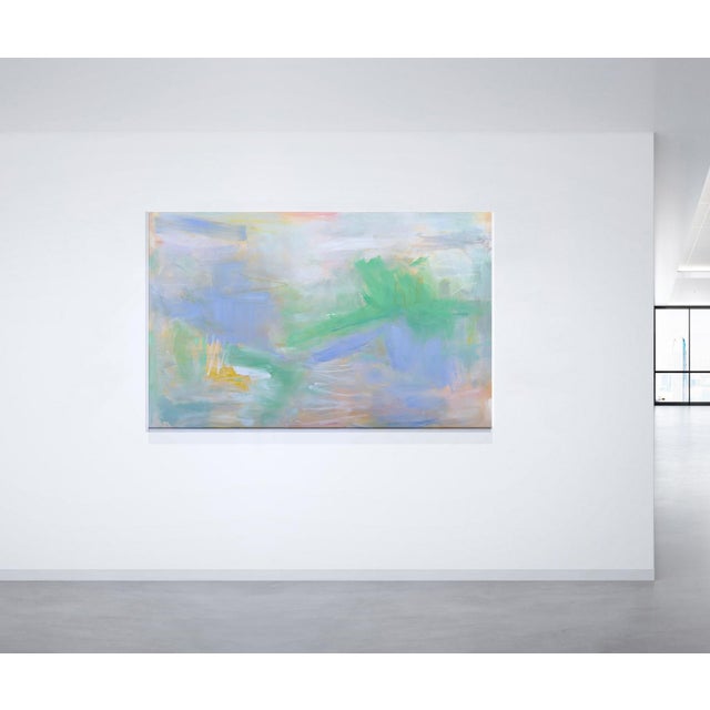 Trixie Pitts "Lagoon" by Trixie Pitts Large Abstract Expressionist Oil Painting For Sale - Image 4 of 12