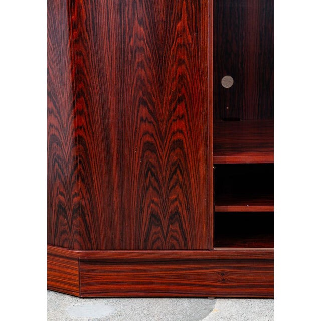 1960s 1960s Mid Century Danish Modern Credenza Sideboard Rosewood Tambour Door Drawers For Sale - Image 5 of 12