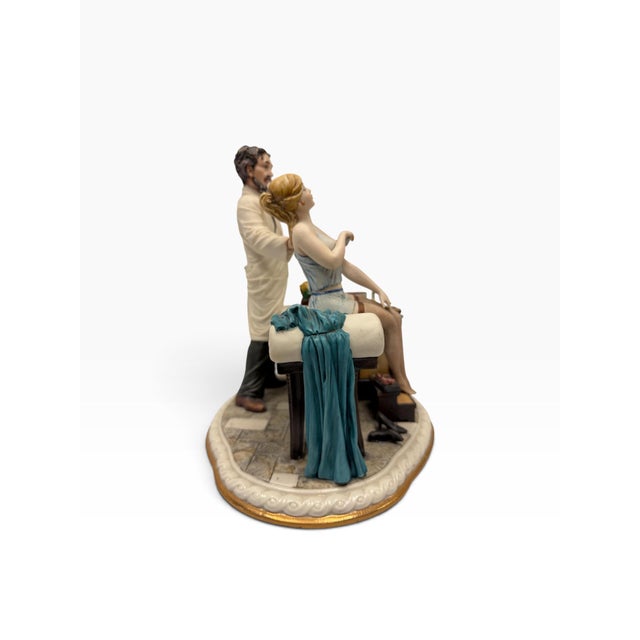 Mid 20th Century Vintage Mid-Century Italian Capodimonte Porcelain Sculpture "L'Ammalata" by Tiziano Galli for Rori Studio For Sale - Image 5 of 7