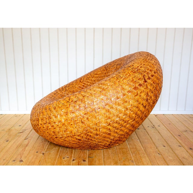 Sculptural French Mushroom Lounge Chairs in Rattan, 1970s, Set of 2 For Sale - Image 18 of 18