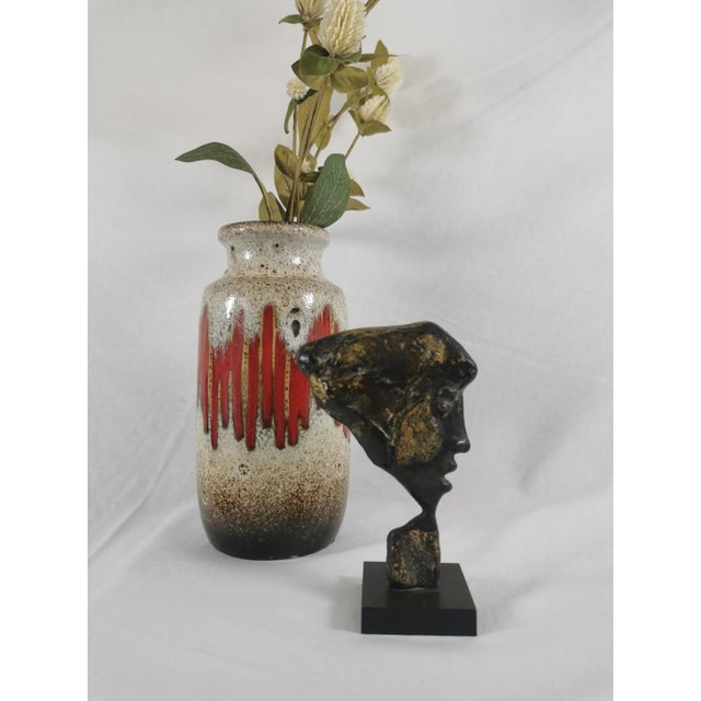 Metal Calabrian Profile Bronze Sculpture by G Busato, 1970s For Sale - Image 7 of 10