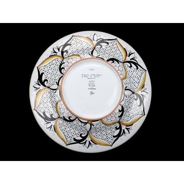 Contemporary Pink Damask Plate by Deblona For Sale - Image 3 of 12