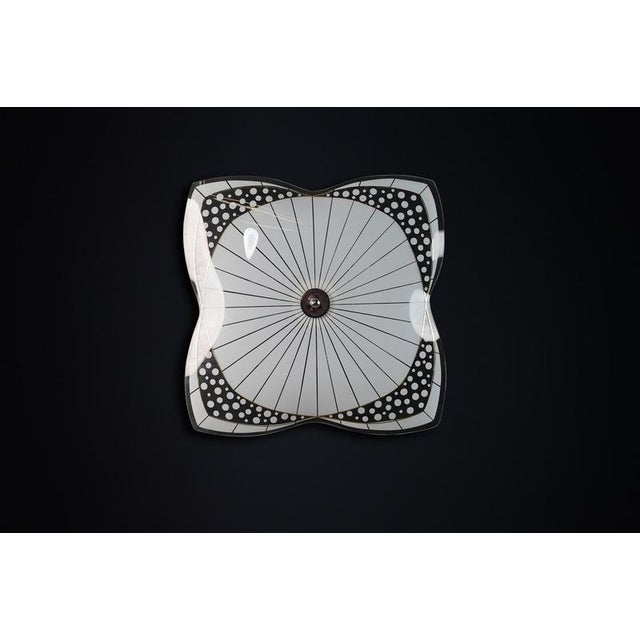 1950s Mid-Century Modern Glass Wall Light For Sale - Image 5 of 9