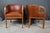 Vintage Art Deco Chairs in Walnut and Leather, 1940, Set of 4 For Sale - Image 11 of 18