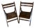 A Pair of Vintage Mid-Century Wooden Slatted Folding Chairs For Sale