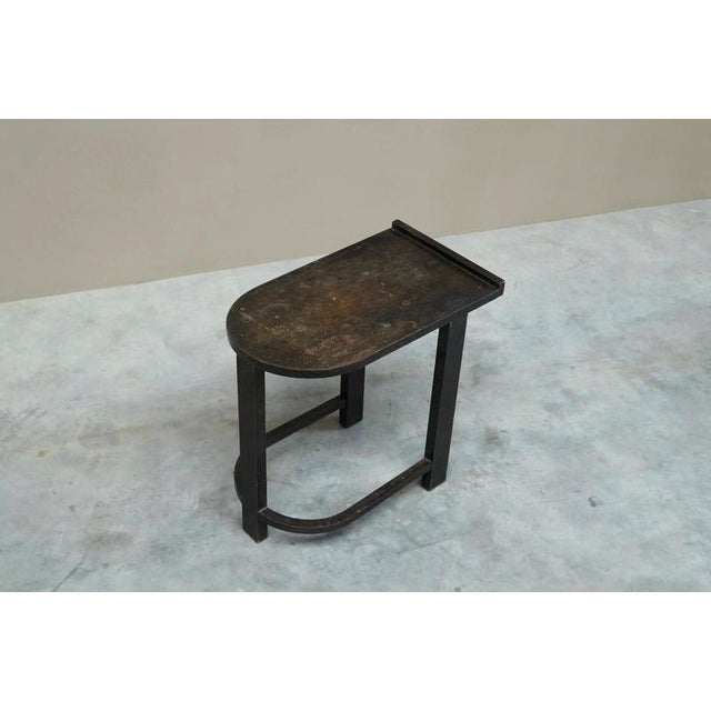 Rationalist Side Table in Ebonized Oak, 1930s For Sale - Image 3 of 11
