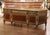 19th Century French Louis XVI Mahogany, Bronze & Leather-Top Partner Desk For Sale - Image 14 of 15