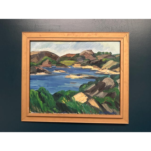 Kersti Flyckt, Lake, 1960s, Oil on Canvas For Sale - Image 12 of 18