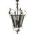 19th Century Iron & Brass Painted Hanging Lantern For Sale