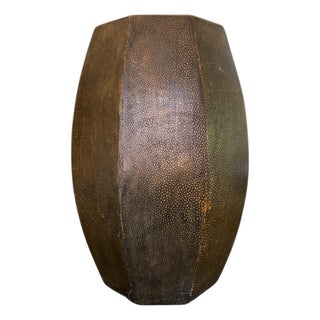 Early 20th Century Chinese Shagreen Patterned Stool For Sale