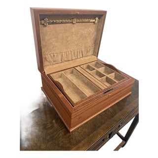 Agresti Luxury Burl Wood Jewelry Box For Sale