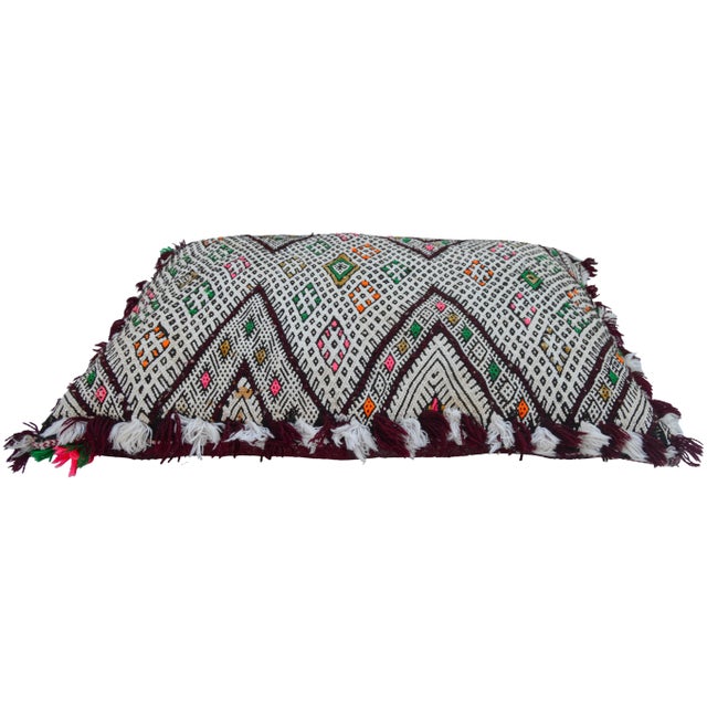 Moroccan Mid 20th Century Moroccan Diamond Pillow For Sale - Image 3 of 8