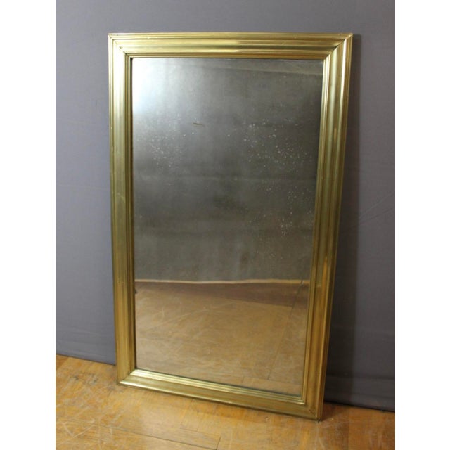 Brass and Mercury Bistro Mirror, 19th Century For Sale - Image 14 of 14