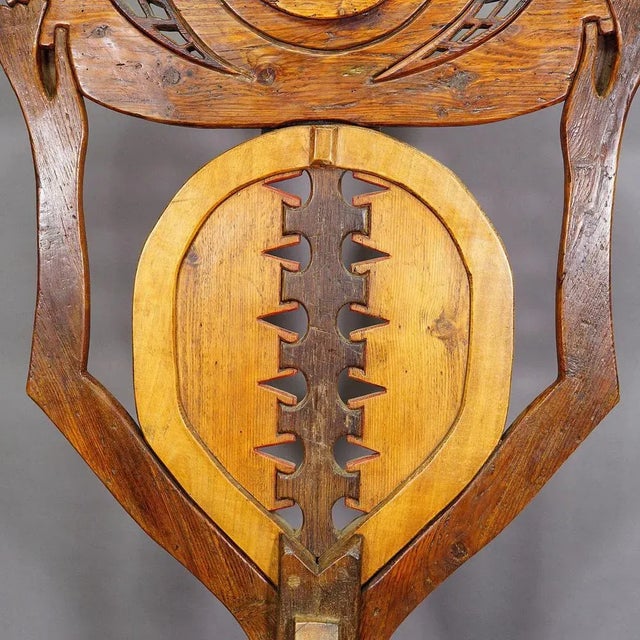 Wood Vintage Wooden Atlante Sculpture by Luciano Bertolotto, Italy, 1980s For Sale - Image 7 of 11