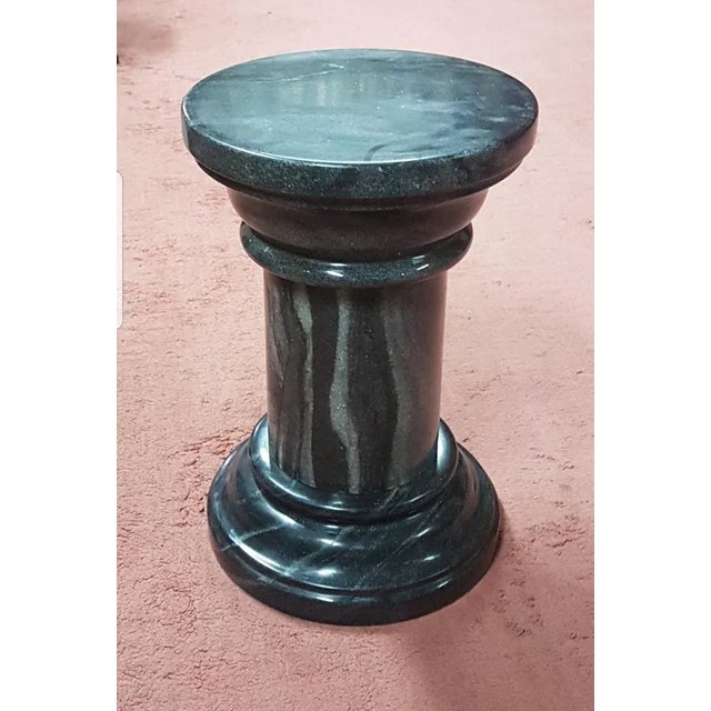 Victorian Vintage Neoclassical Black Marble Micro Inlays Tabletop For Sale - Image 3 of 7