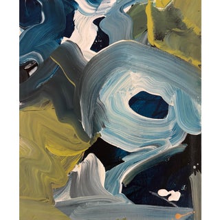 “Tidal Whispers” Original, Acrylic Expressive Abstract Painting by Linda McDonough For Sale