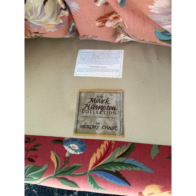 Vintage Hickory Chair Mark Hampton Collection Camelback Floral Upholstered Sofa For Sale - Image 12 of 12
