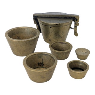 19th Century Brass Nesting Apothecary Weights For Sale