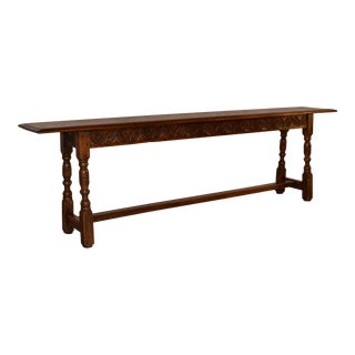 19th Century English Oak Long Joint Bench For Sale