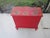 1980s Asian Style Hand Painted Cabinet Red and Green Palm For Sale - Image 11 of 12