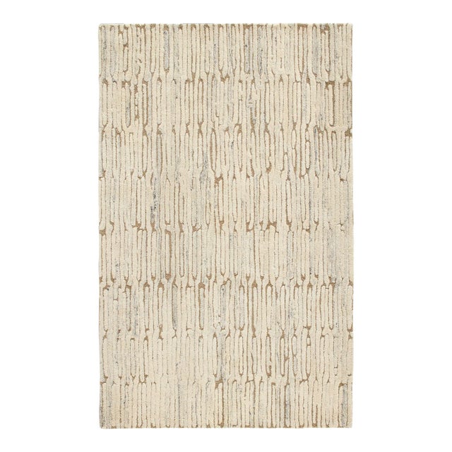 Marie Flanigan for Dash & Albert Malone Oatmeal Tufted Wool Rug, 3' x 5' For Sale