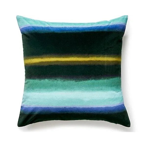 Traditional The House of Scalamandré Esterel Velvet Pillow, Mediterranee For Sale - Image 3 of 3