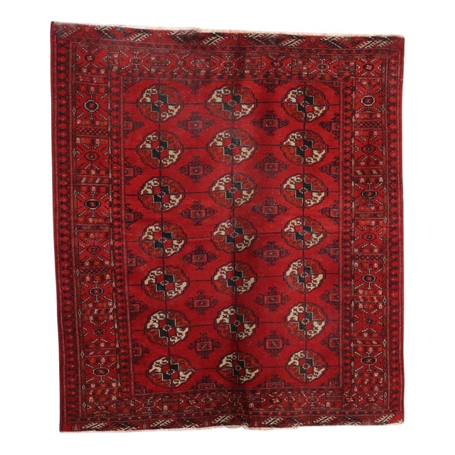Antique Bukhara Rug in Wool For Sale