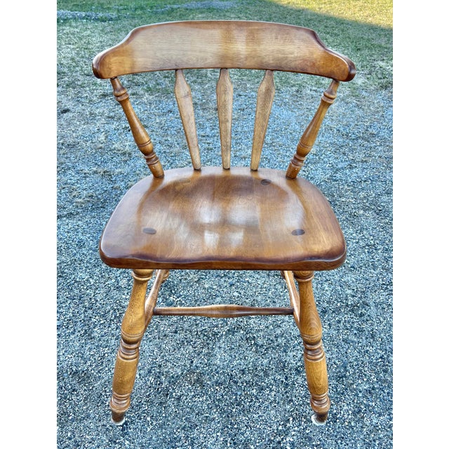 J B Van Sciver Arrowback Windsor Captains Chairs - Set of 6 For Sale - Image 10 of 12