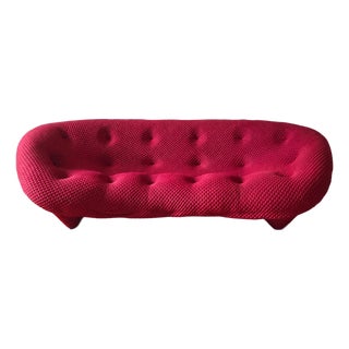 Ligne Roset Ploum Sofa by Ronan & Erwan Bouroullec – Rare Designer Statement Red For Sale