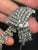 Crafted during the 1950s post-war era of Hollywood glamor, this clear crystal statement necklace showcases the Art Deco...