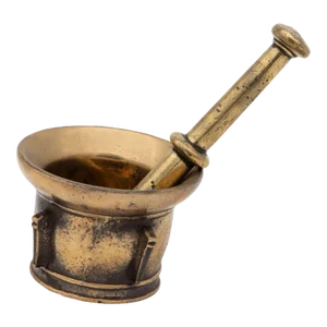 Antique Vintage Brass Mortar and Pestle