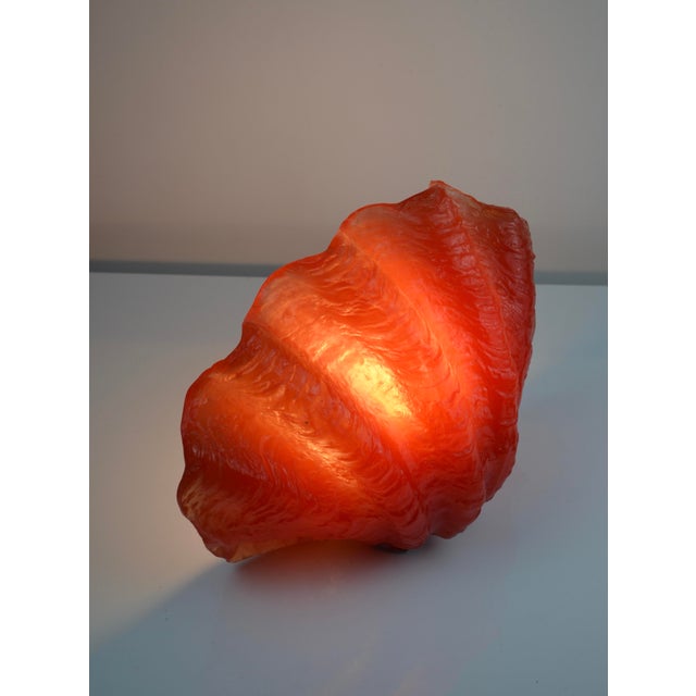 Vintage Sculptural Resin Shell Wall Sconce, 1970s For Sale - Image 6 of 18
