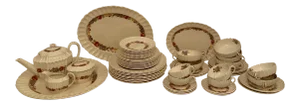 1940s Copeland Spode Made in England “Rose Briar” Set for 8 - 56 Pieces
