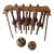 19th Century 9-Pin Bowling Game (Le Jeu De Quilles De 9) Southwest France- 12 Pieces For Sale