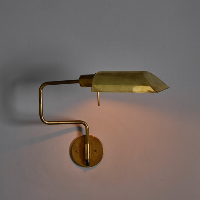 1970s Zonca Articulating Brass Wall Lamps - a Pair For Sale - Image 4 of 18