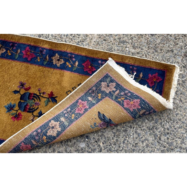 This stunning antique Chinese runner is a quintessential example of the Art Deco movement as interpreted by Eastern master...
