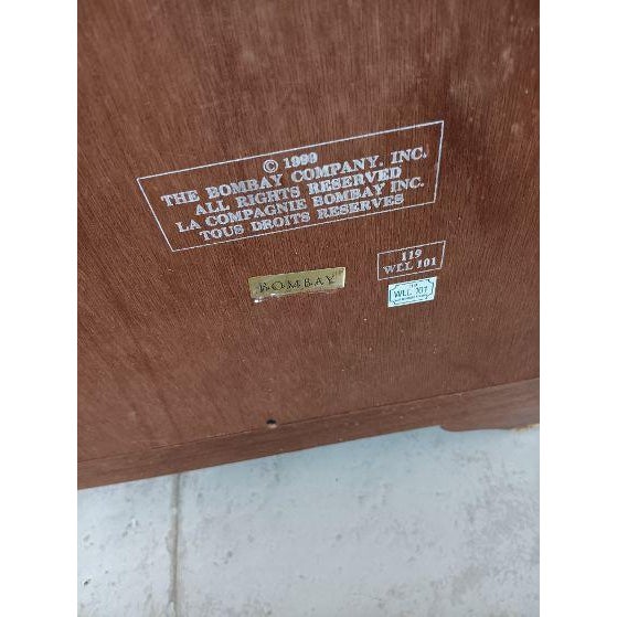 Vintage Bombay Mahogany Wood Chest 5 Drawers For Sale In Naples, FL - Image 6 of 9