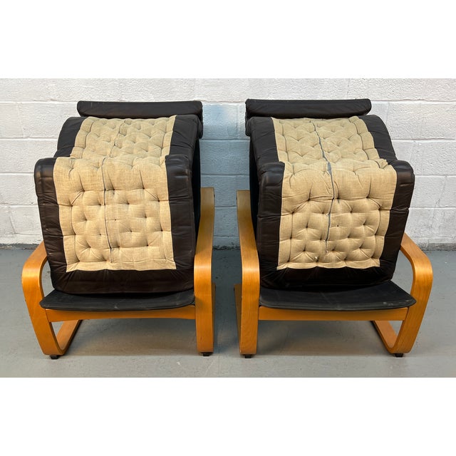 Vintage Ikea "Poem" Chairs Attributed to Noboru Nakamura For Sale - Image 13 of 16