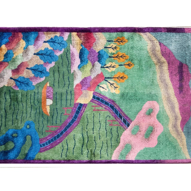 1920s Early 20th Century Chinese Art Deco Rug For Sale - Image 5 of 15