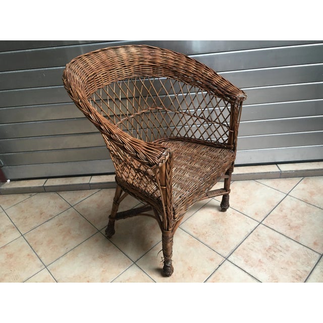 Wicker Armchair, 1960s For Sale - Image 6 of 13