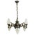 Antique Brass Chandelier with Adjustable Arms, Former Czechoslovakia, 1910s For Sale - Image 3 of 11