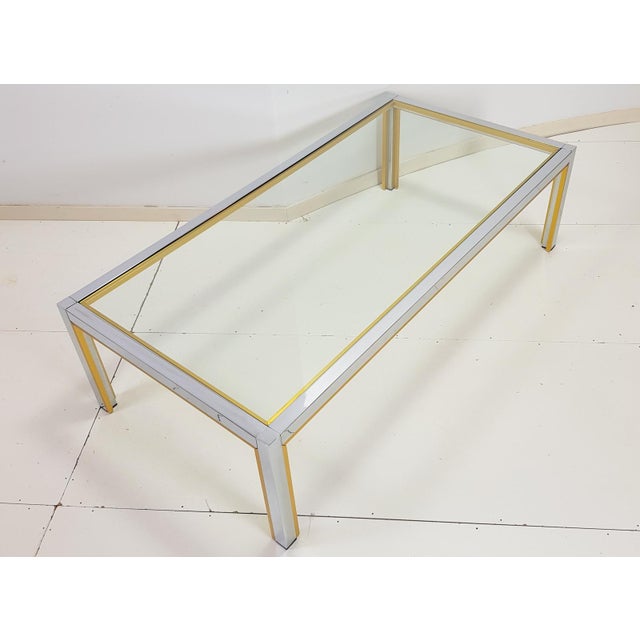 Coffee Table in Brass attributed to Renato Zevi, Italy, 1970s For Sale - Image 9 of 10