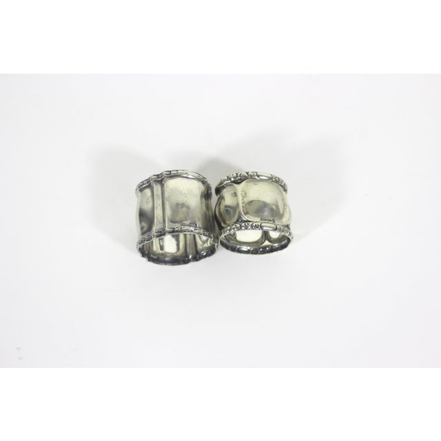 Antique Silver Napkin Rings - a Pair For Sale - Image 4 of 11
