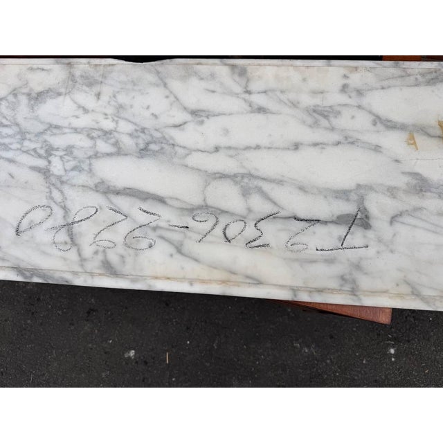 Vintage Hollywood Regency Campaign Style Marble Top Low Table Cabinet by Weiman For Sale - Image 10 of 18