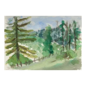 1972 Plein Air Watercolor, Columbia, Ca