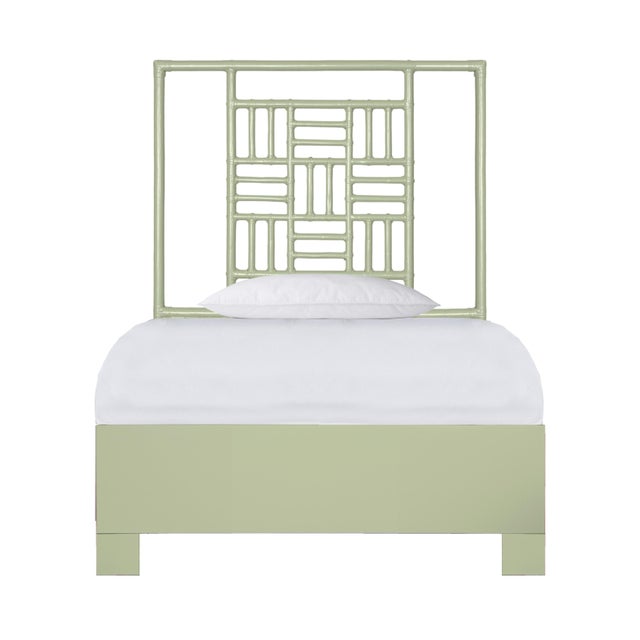 Finn Platform Bed Twin Extra Long - Celery Green For Sale - Image 12 of 12