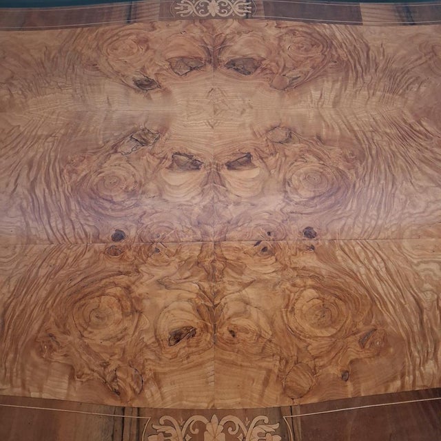 Biedermeier Table in Cherrywood with Marquetry, 1820s For Sale - Image 9 of 18