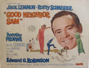 1964 Original American Movie Poster - "Good Neighbor Sam" With Jack Lemmon & Romy Schneider
