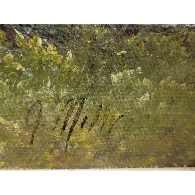 Late 19th Century A. Millrose Pastoral Landscape Oil Painting With Sheep, C. 1880–1900 For Sale In Raleigh - Image 6 of 9