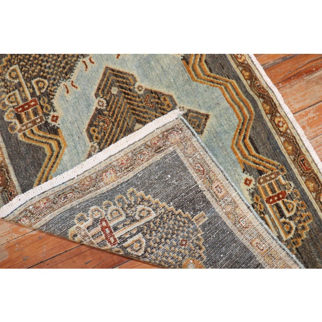 Gray Antique Persian Senneh Early 20th Century Rug For Sale - Image 8 of 11